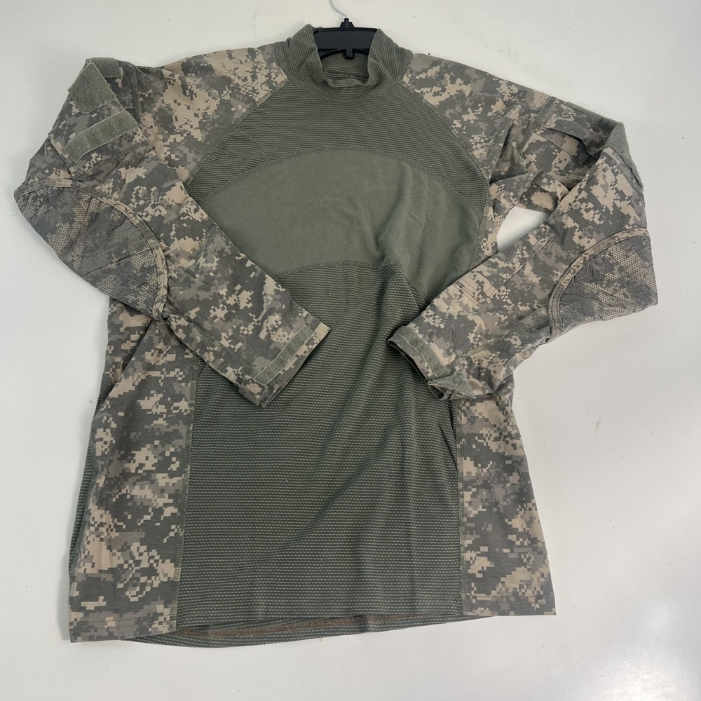 Peckham US Army Combat Shirt Flame Resistant Green Camo L Long Sleeve